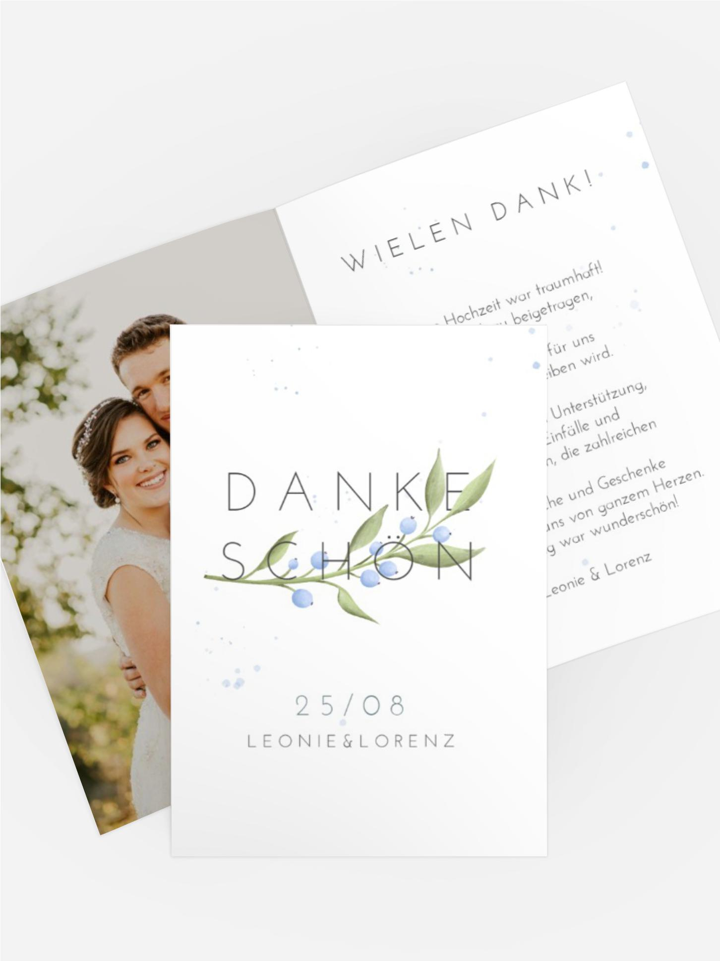 Dankeskarte Schlichte Beeren