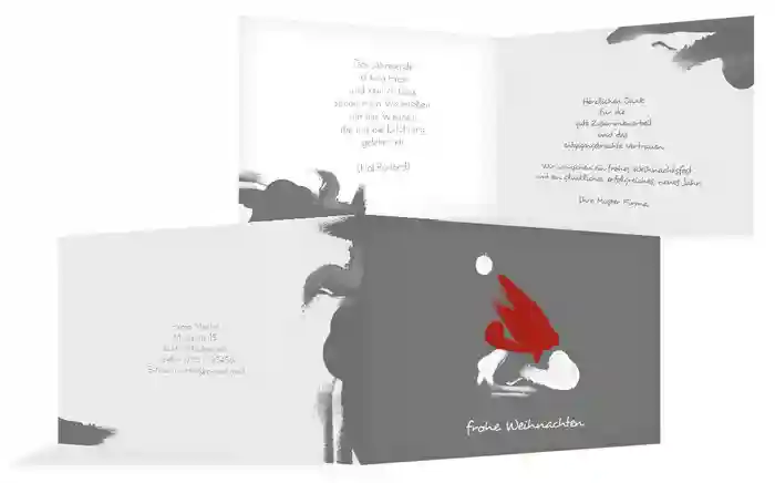 Weihnachts Grußkarte geschäftlich Farbenmütze