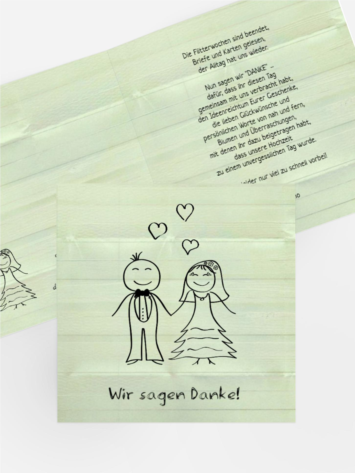 Danksagungskarte zur Hochzeit Sweet Love