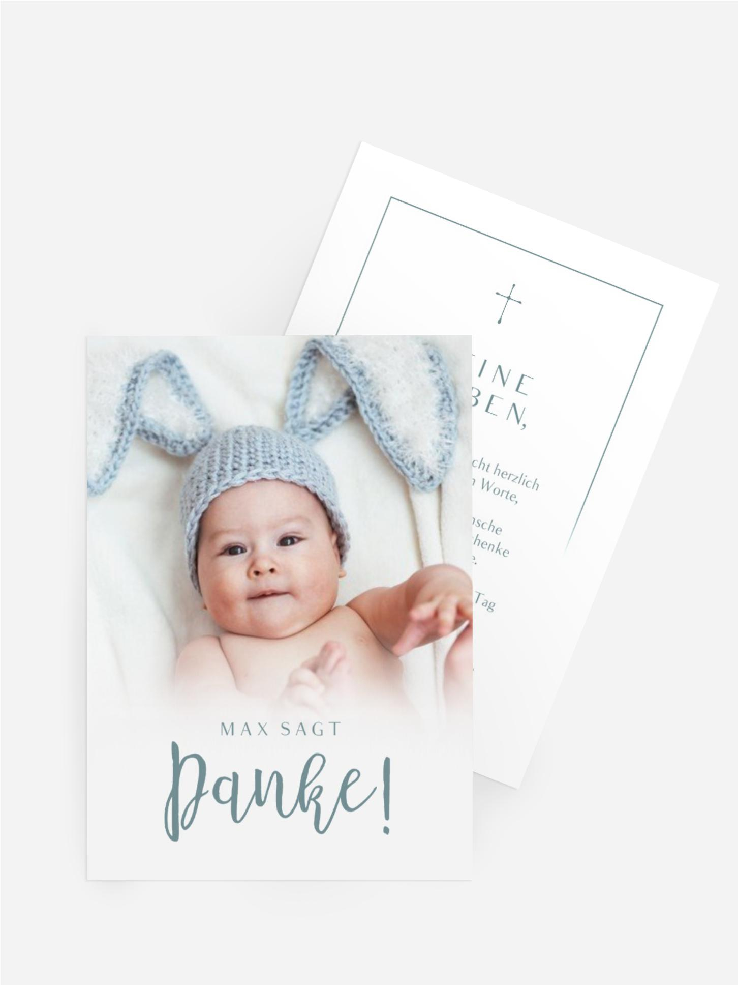 Dankeskarte Taufe Gradation