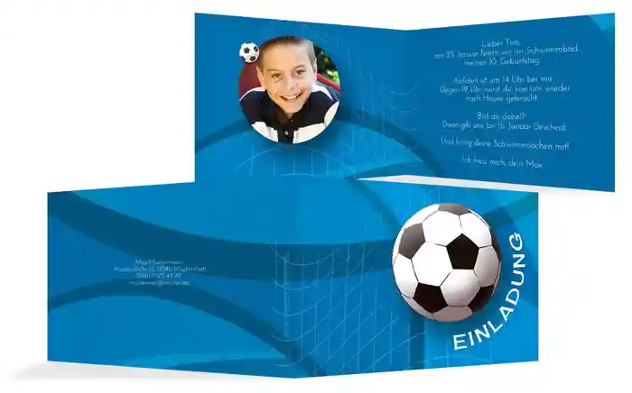 Geburtstagseinladung Fussball Foto
