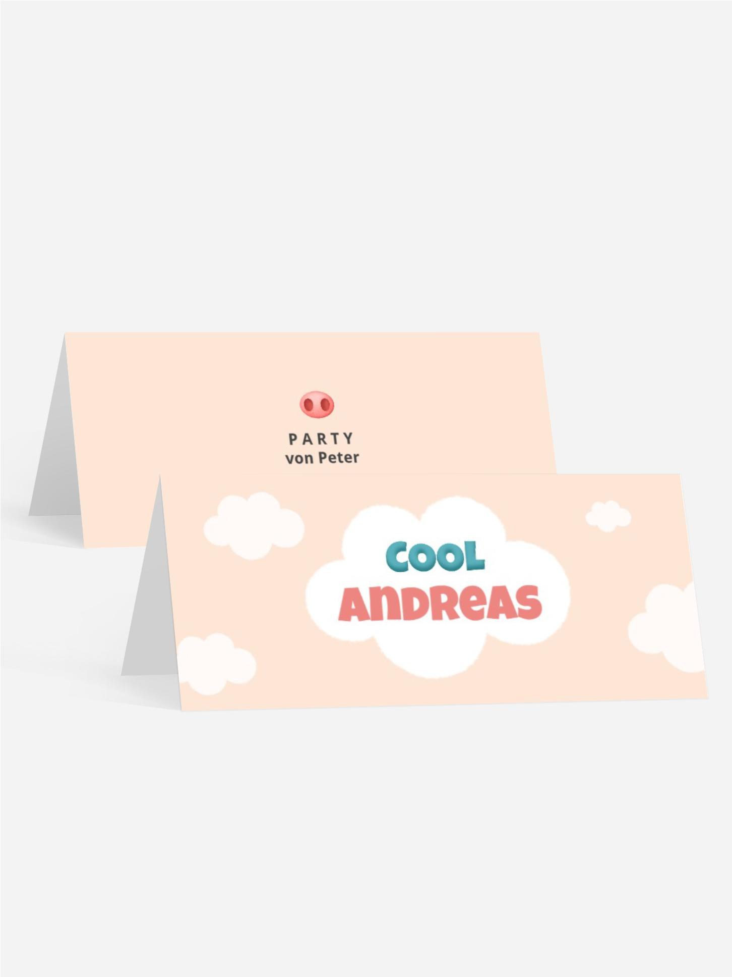 Tischkarte Kindergeburtstag Älter und cool