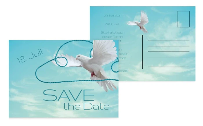 Save the Date Auf Wolke sieben