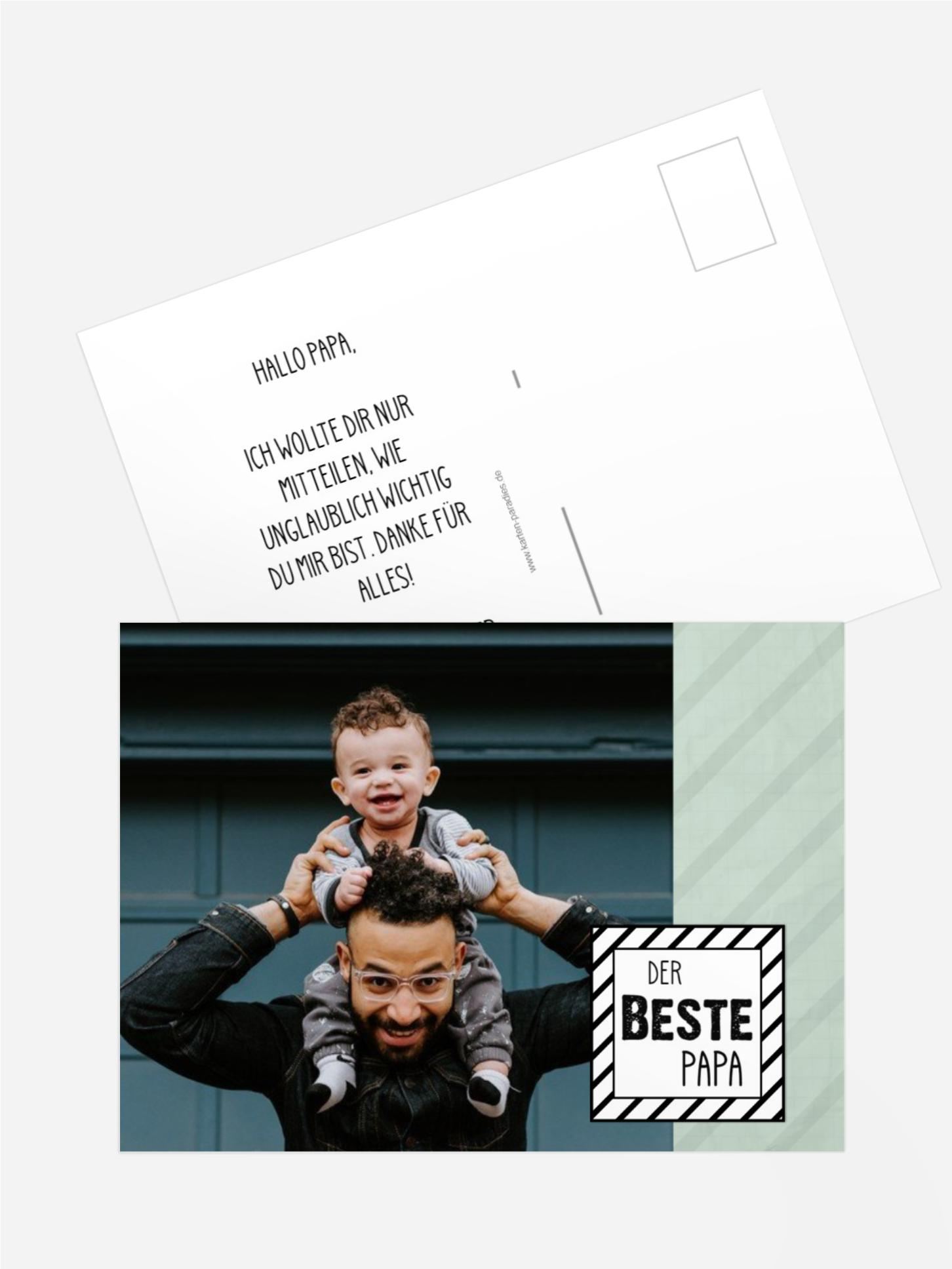 Fotospruchkarte Bester Papa