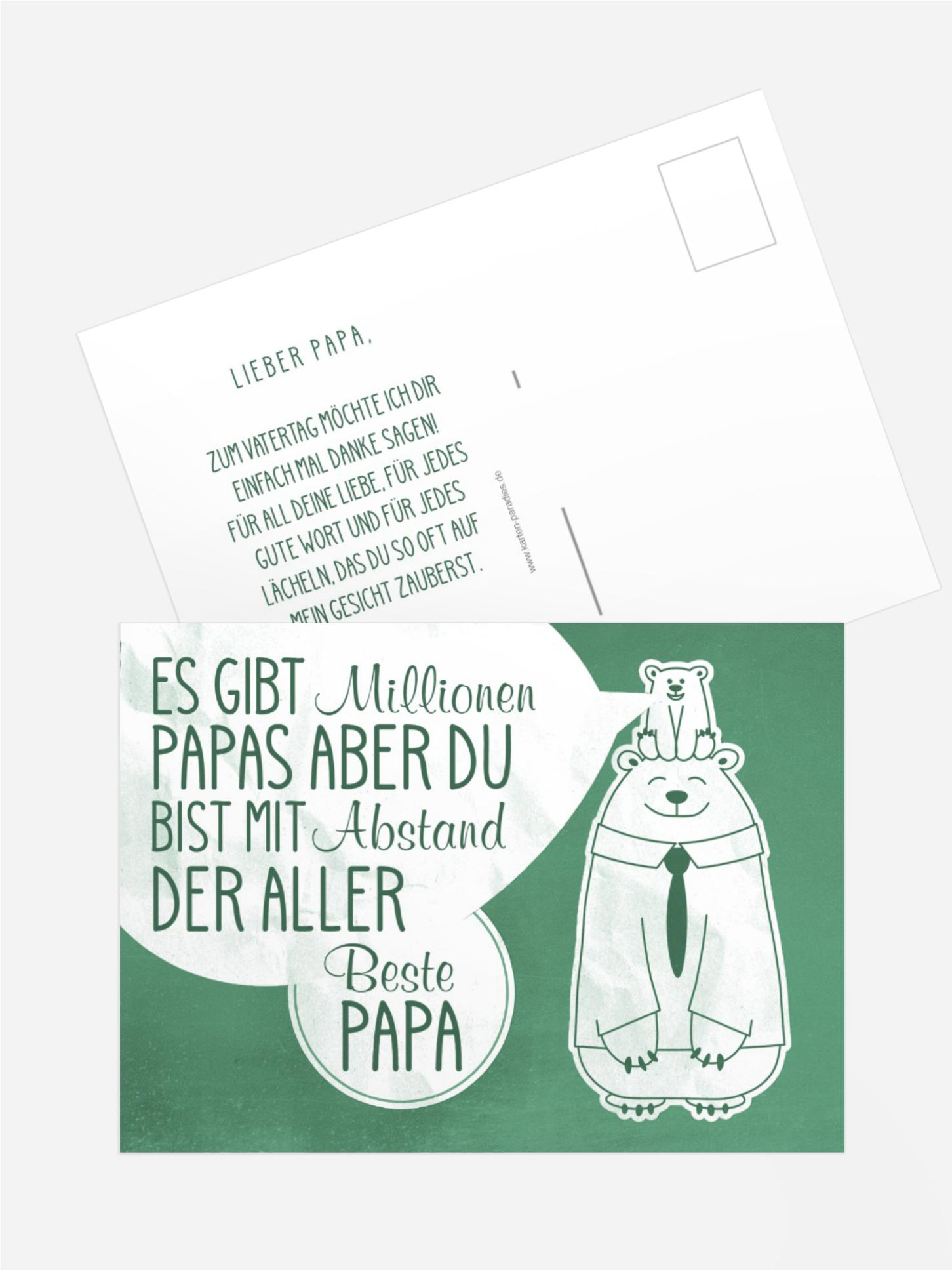 Vatertagskarte Papa Bär