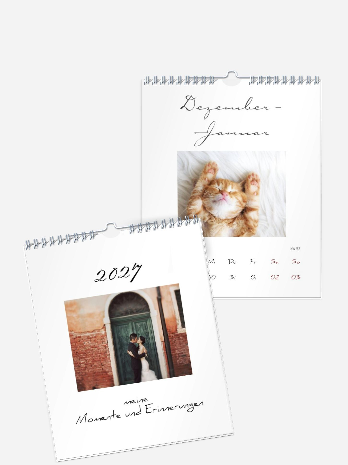 Wochen-Wandkalender Zierschrift