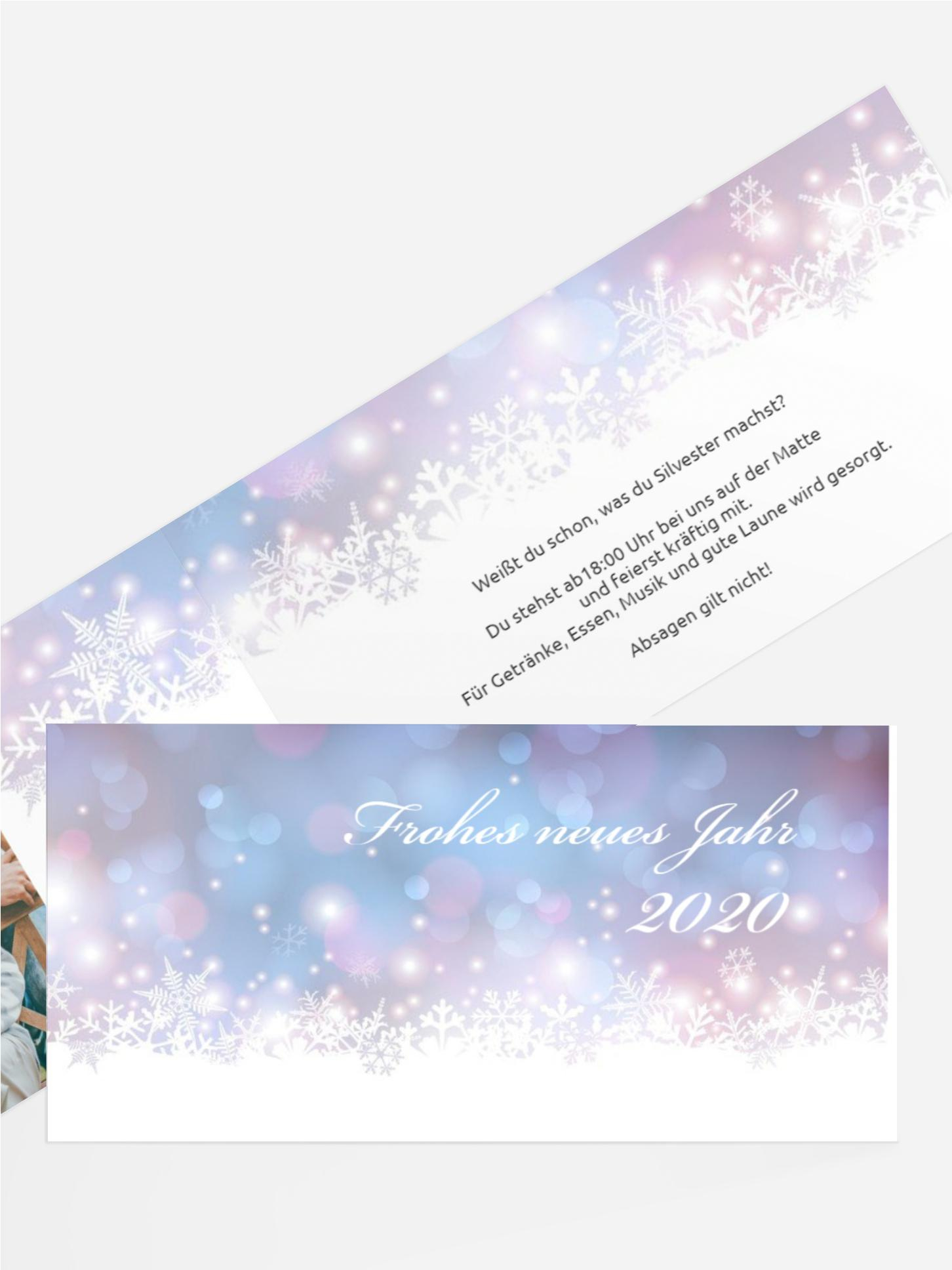 Neujahrskarte Flockenspiel