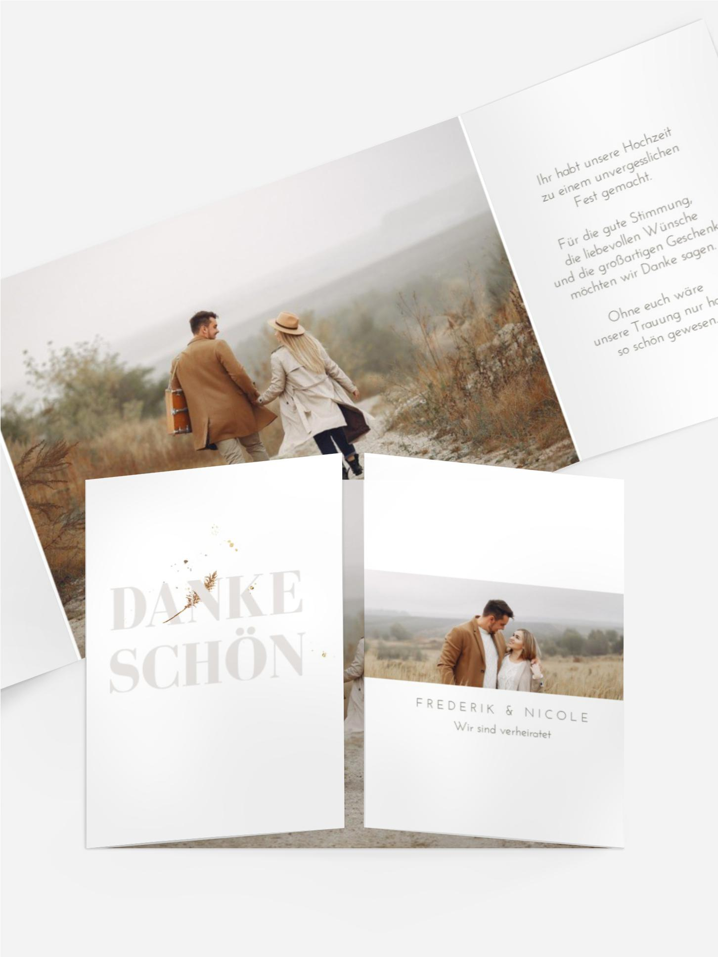 Dankeskarte Zugefächert