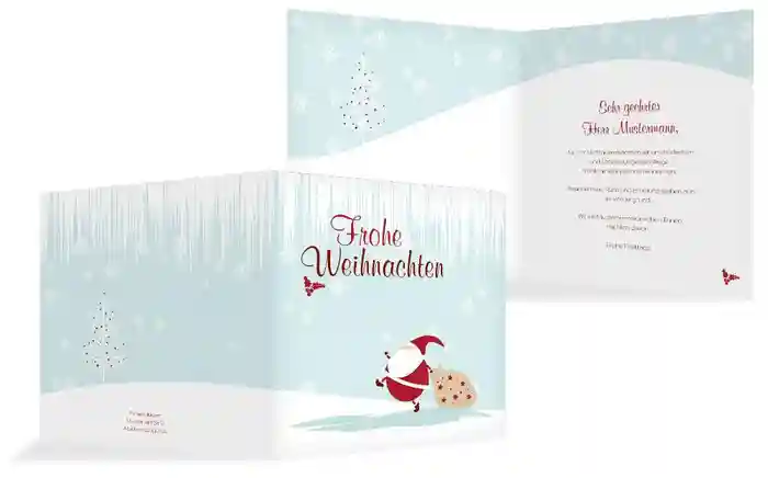 Weihnachtsgrußkarte Weihnachtsmann