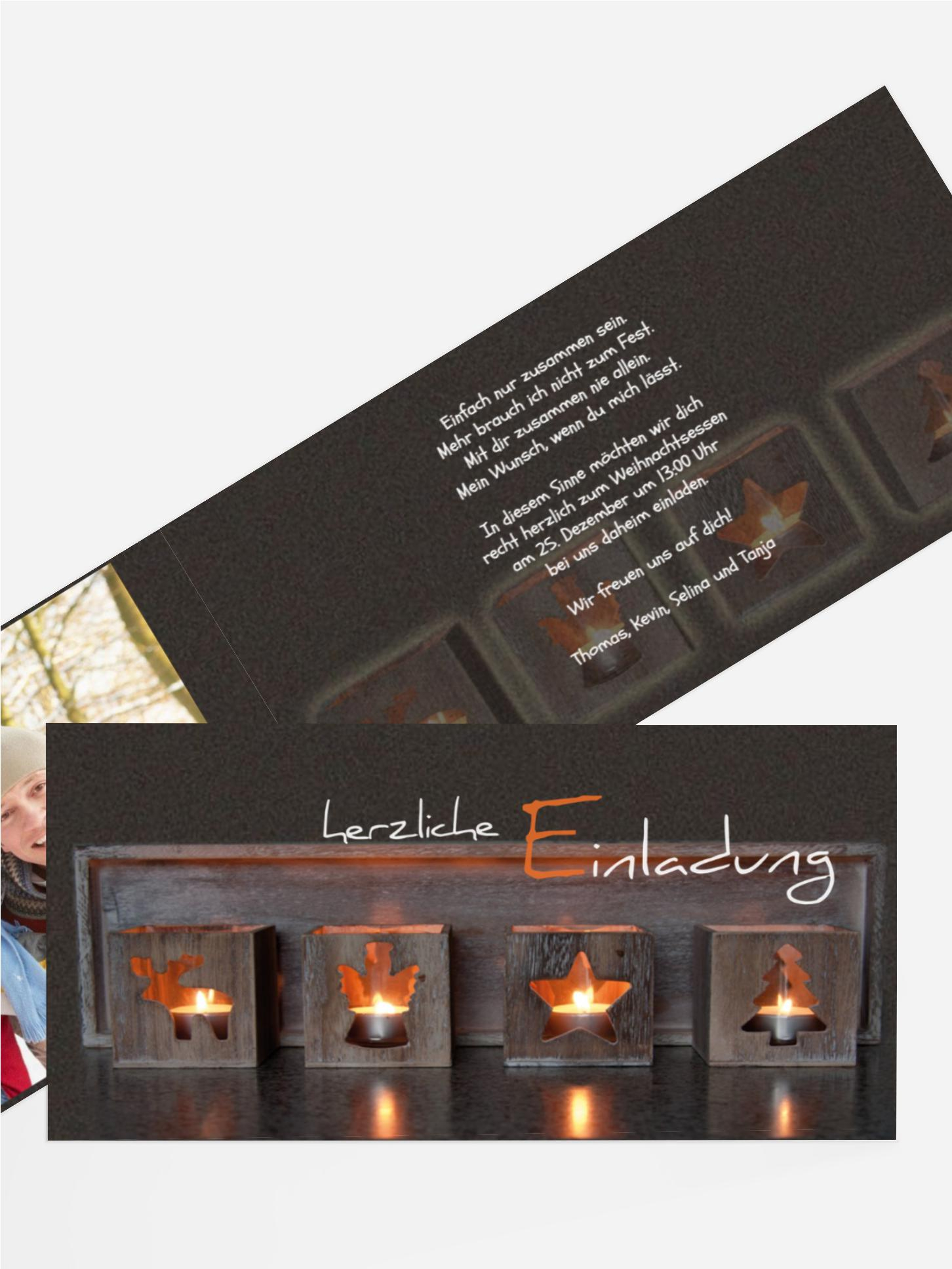 Weihnachtseinladung Privat Adventszeit