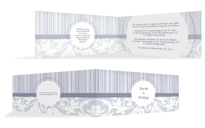 Einladungskarte Streifenzauber