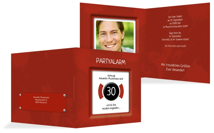 Geburtstagseinladung 30 Partyalarm Foto