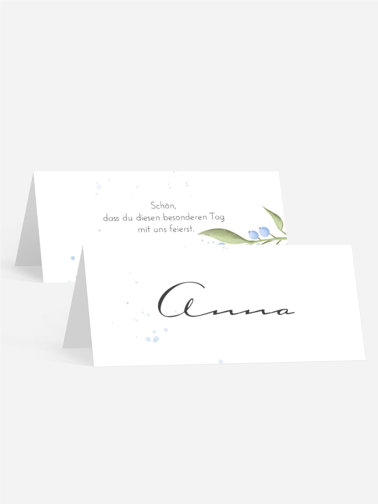 Tischkarte Schlichte Beeren