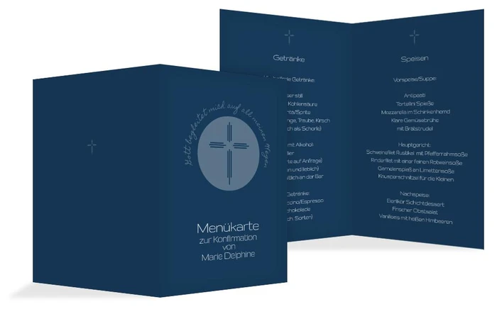Menükarte Konfirmation Gottes Wege Menükarte Konfirmation Gottes Wege