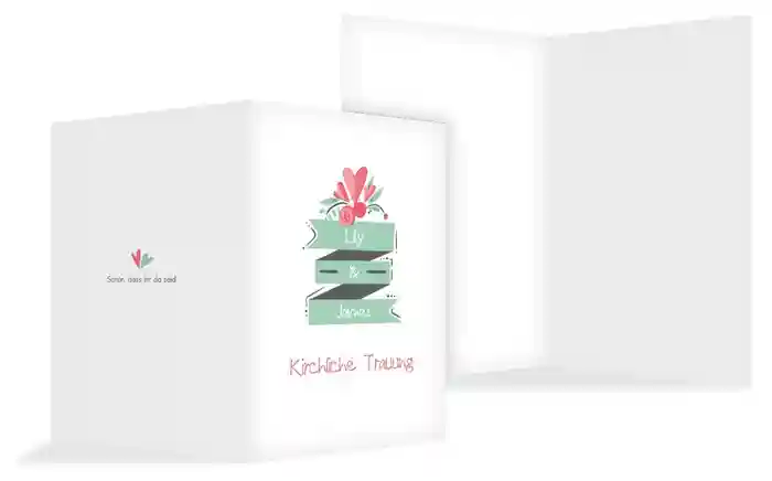 Hochzeit Kirchenheft Umschlag Du & Ich