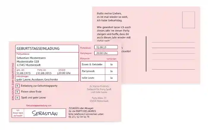 Geburtstagseinladung Partyrezept