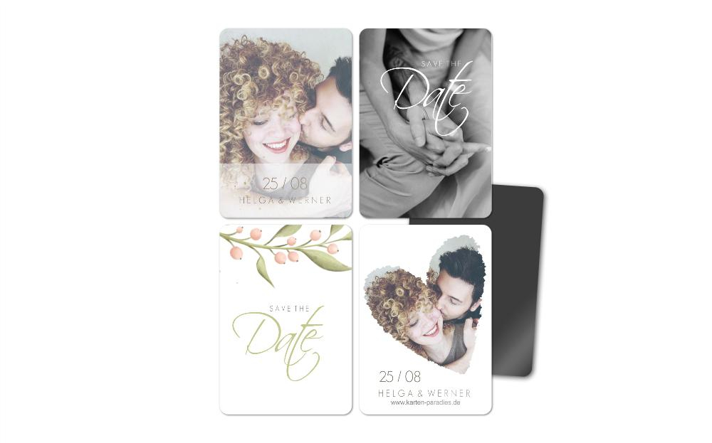 Fotomagnete zur Hochzeit Blümchenglück