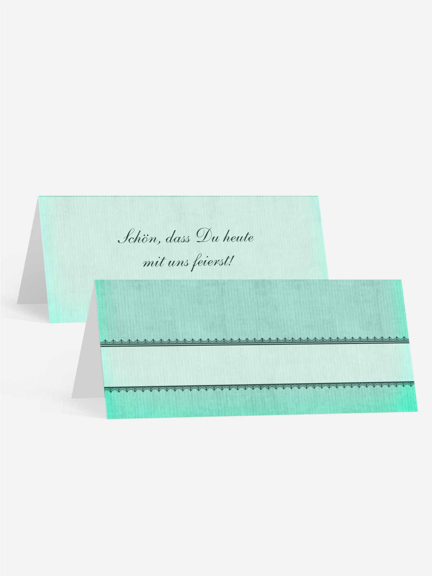 Tischkarte Vintage Spitzenbordüre