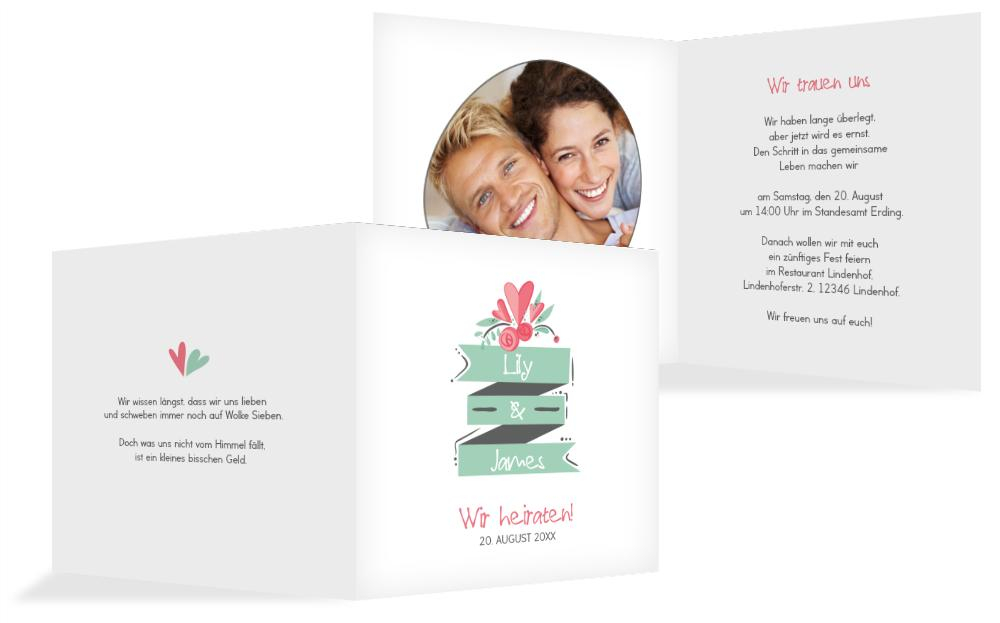 Hochzeit Einladung Du & Ich Hochzeit Einladung Du & Ich