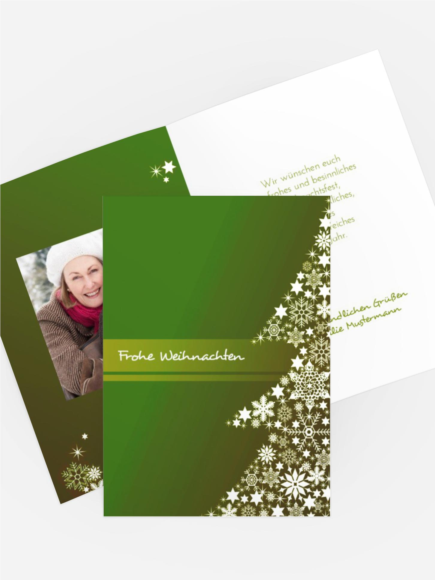 Weihnachts Grußkarte privat Sternenbaum