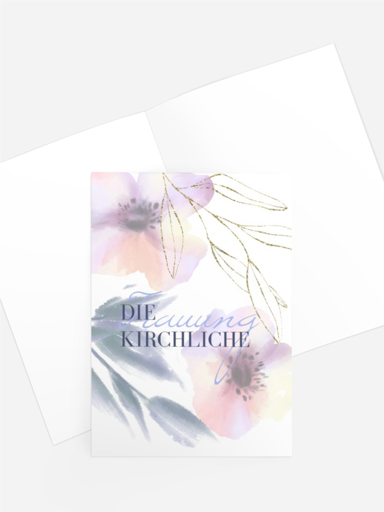 Kirchenheft Edle Aquarell Blumen