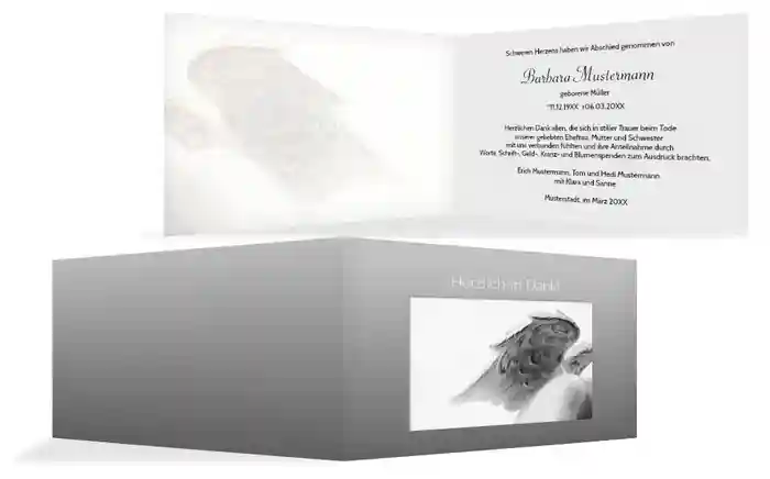 Dankeskarte Engel quer