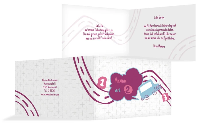 Geburtstagseinladung Lebensstraße Geburtstagseinladung Lebensstraße