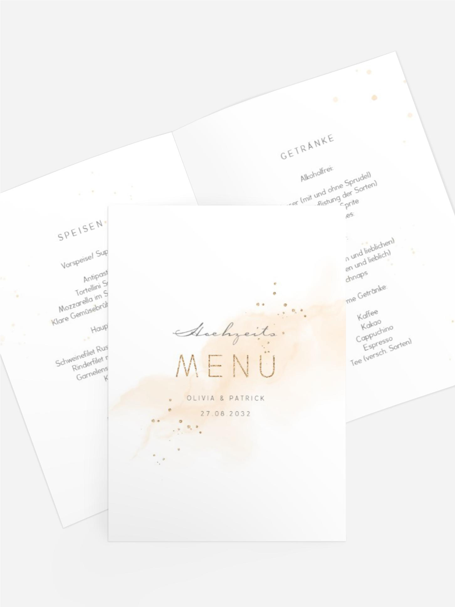 Menükarte Sanfter Nebel