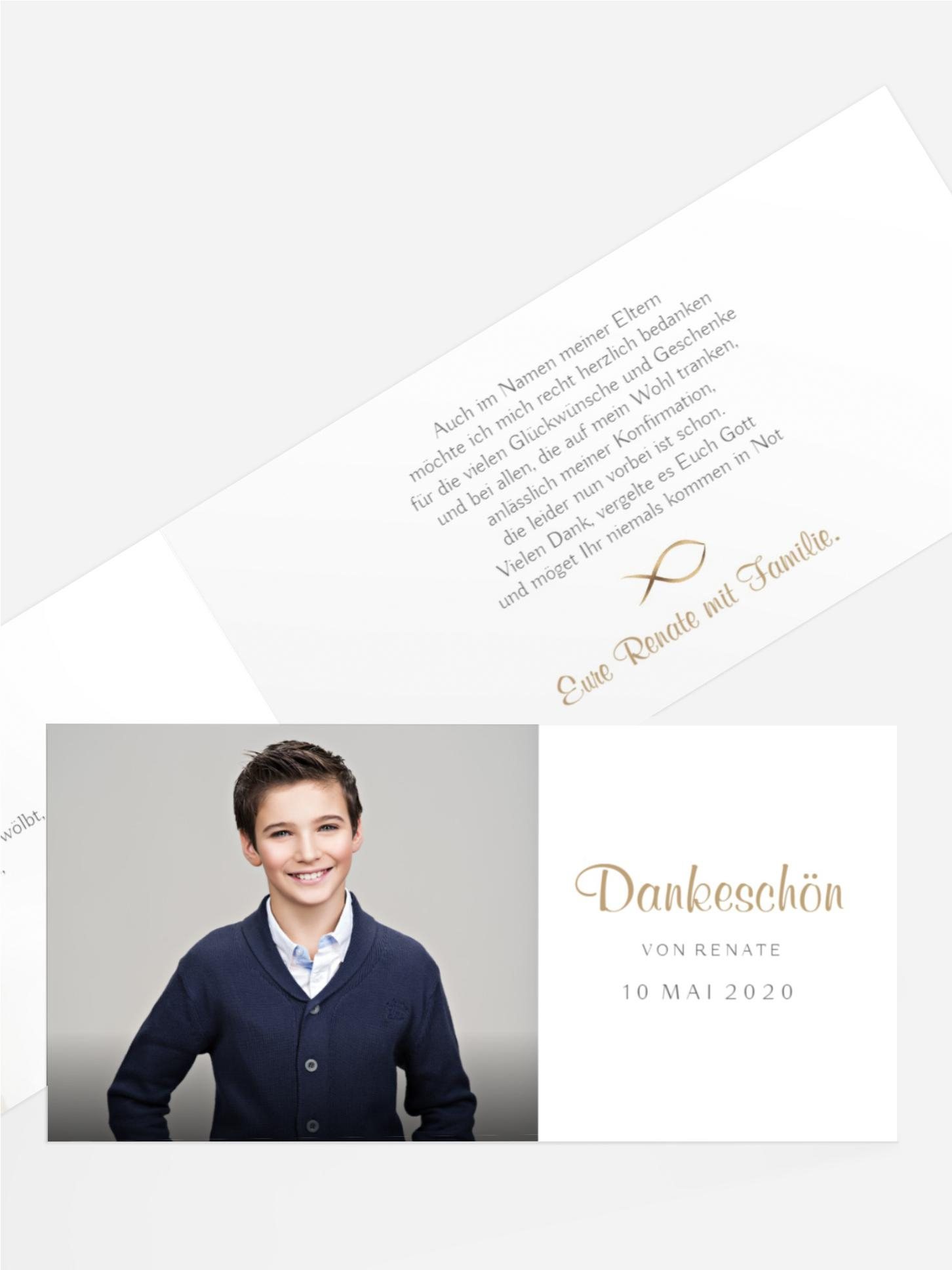 Dankeskarte Konfirmation Mercy