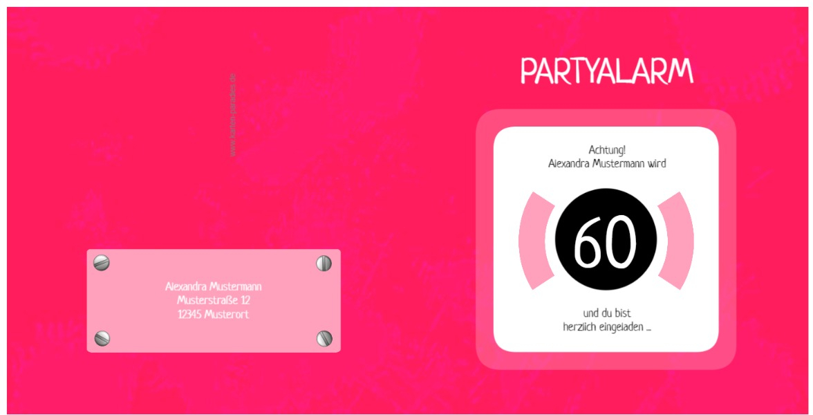 Geburtstagseinladung 60 Partyalarm Foto