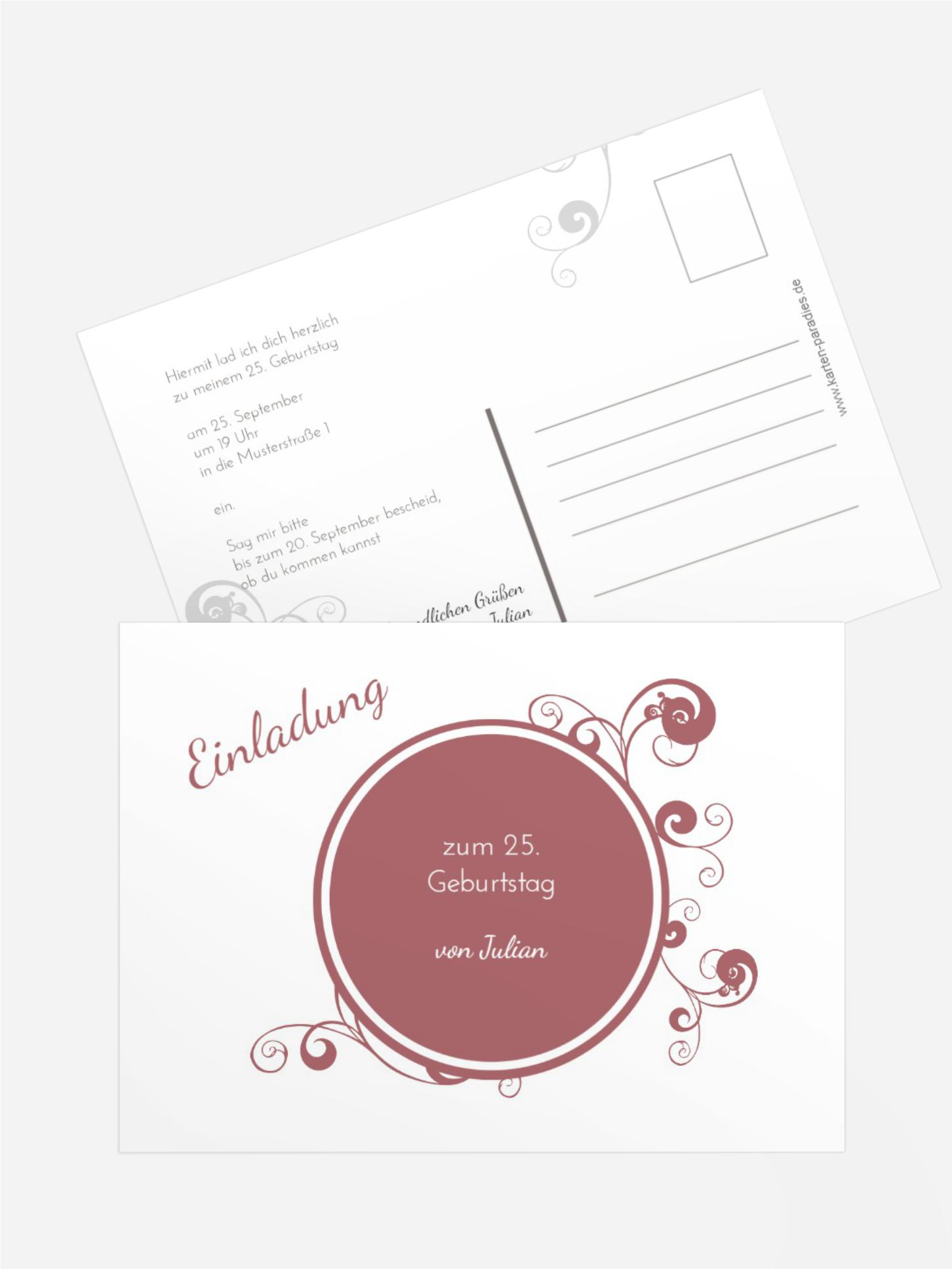 Einladung zum Geburtstag squiggle chubby