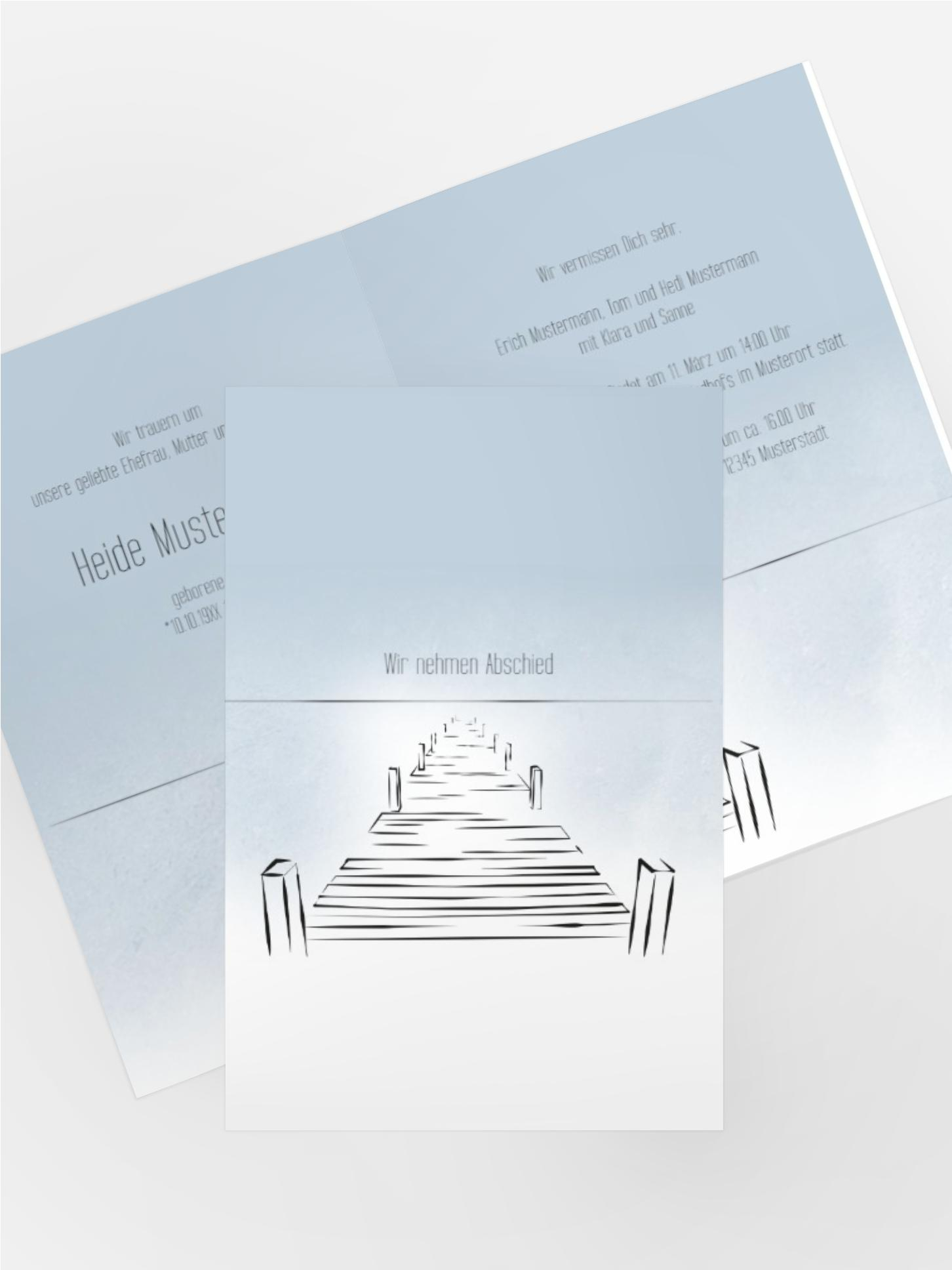 Trauerkarte boardwalk hoch