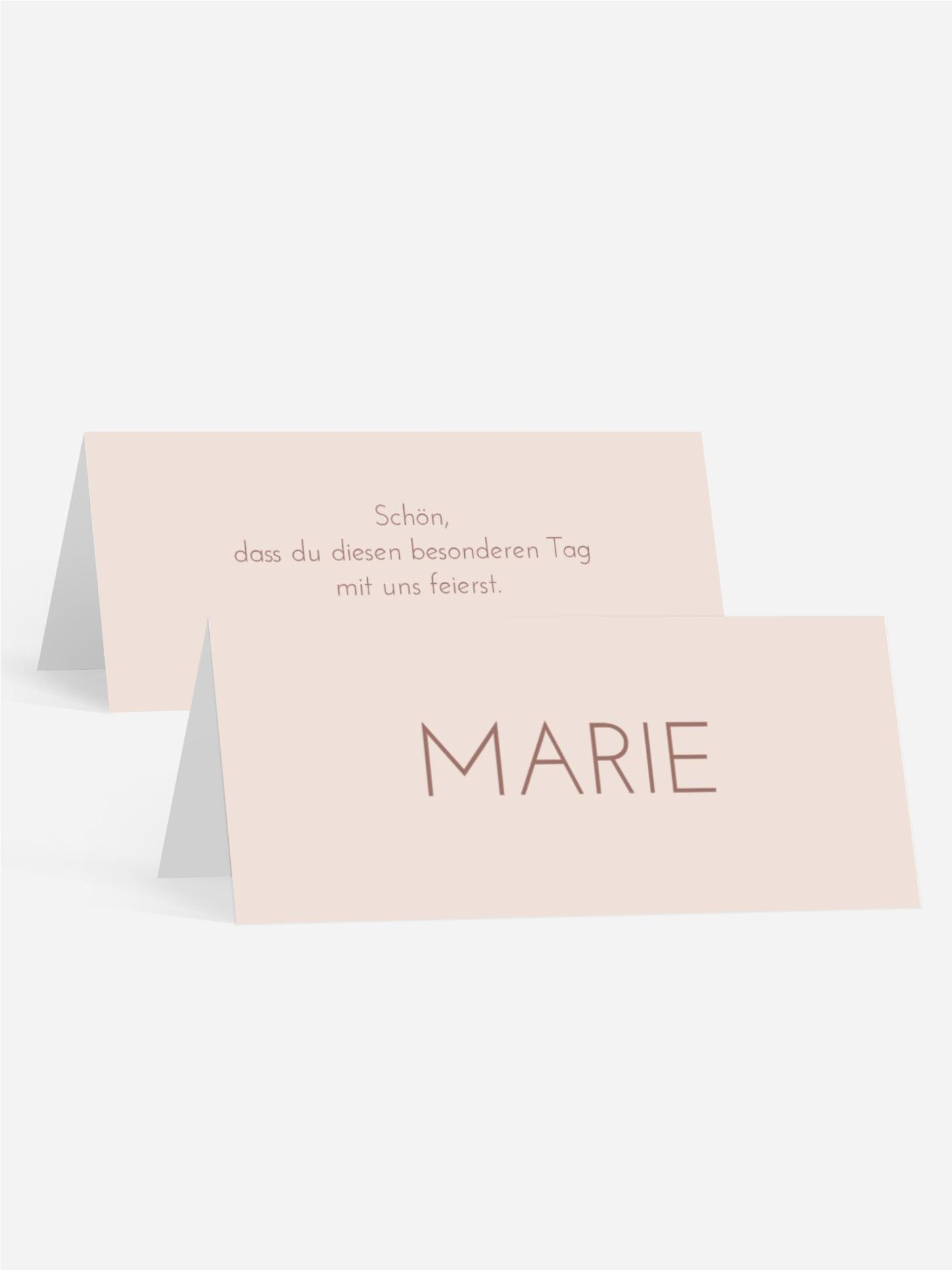 Tischkarte Sanfter Blumenkranz