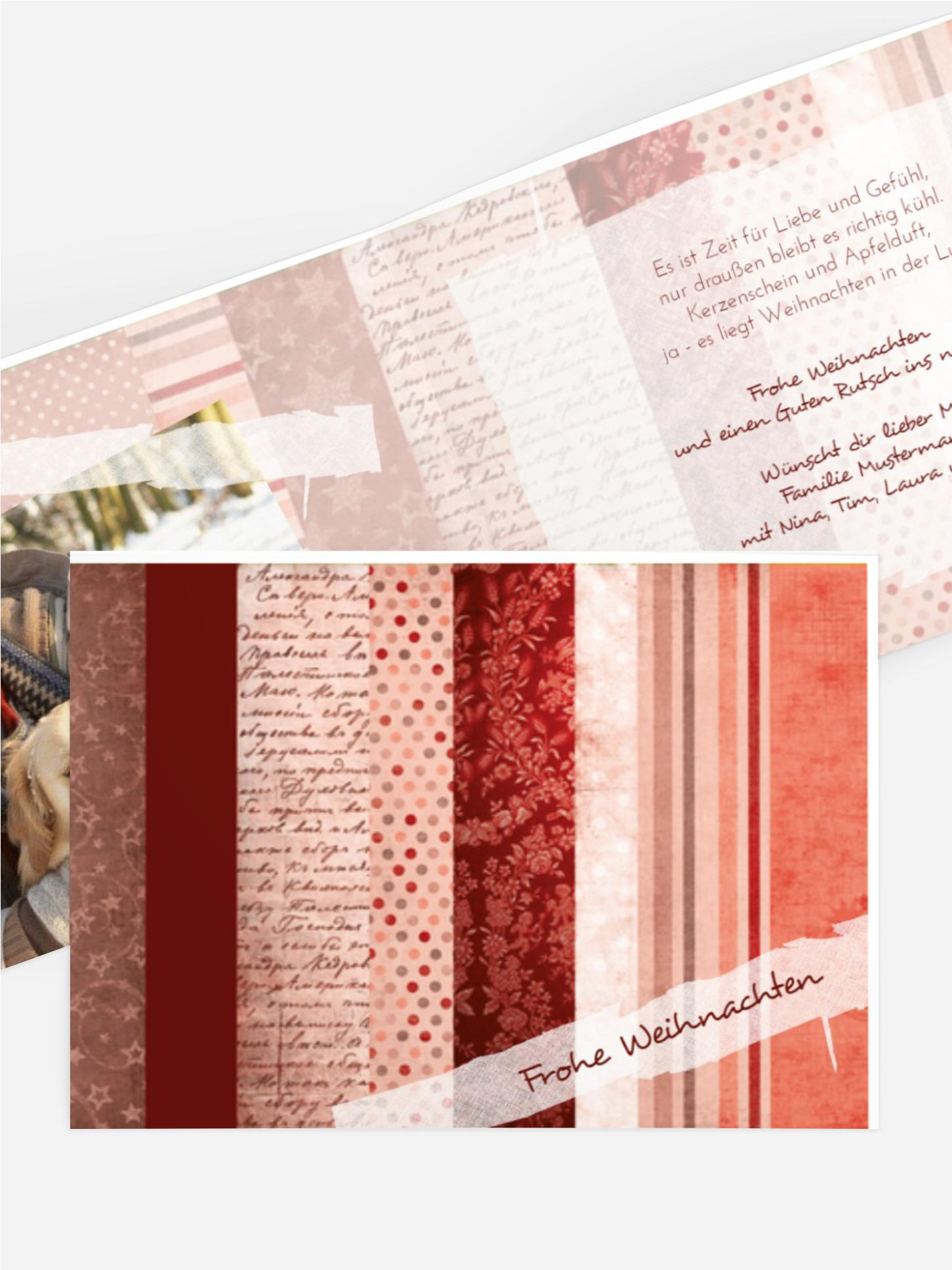 Weihnachts Grußkarte privat Geschenkpapier