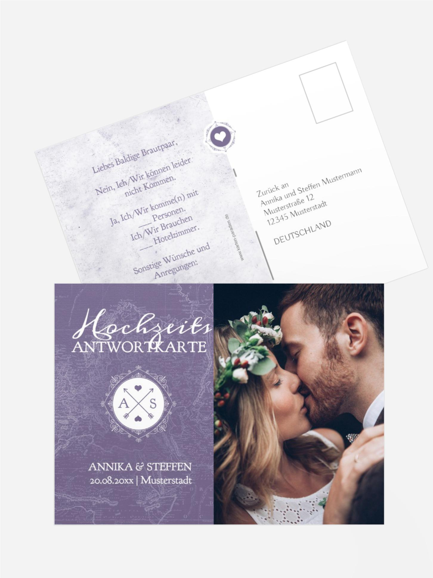 Antwortkarte Hochzeitspass
