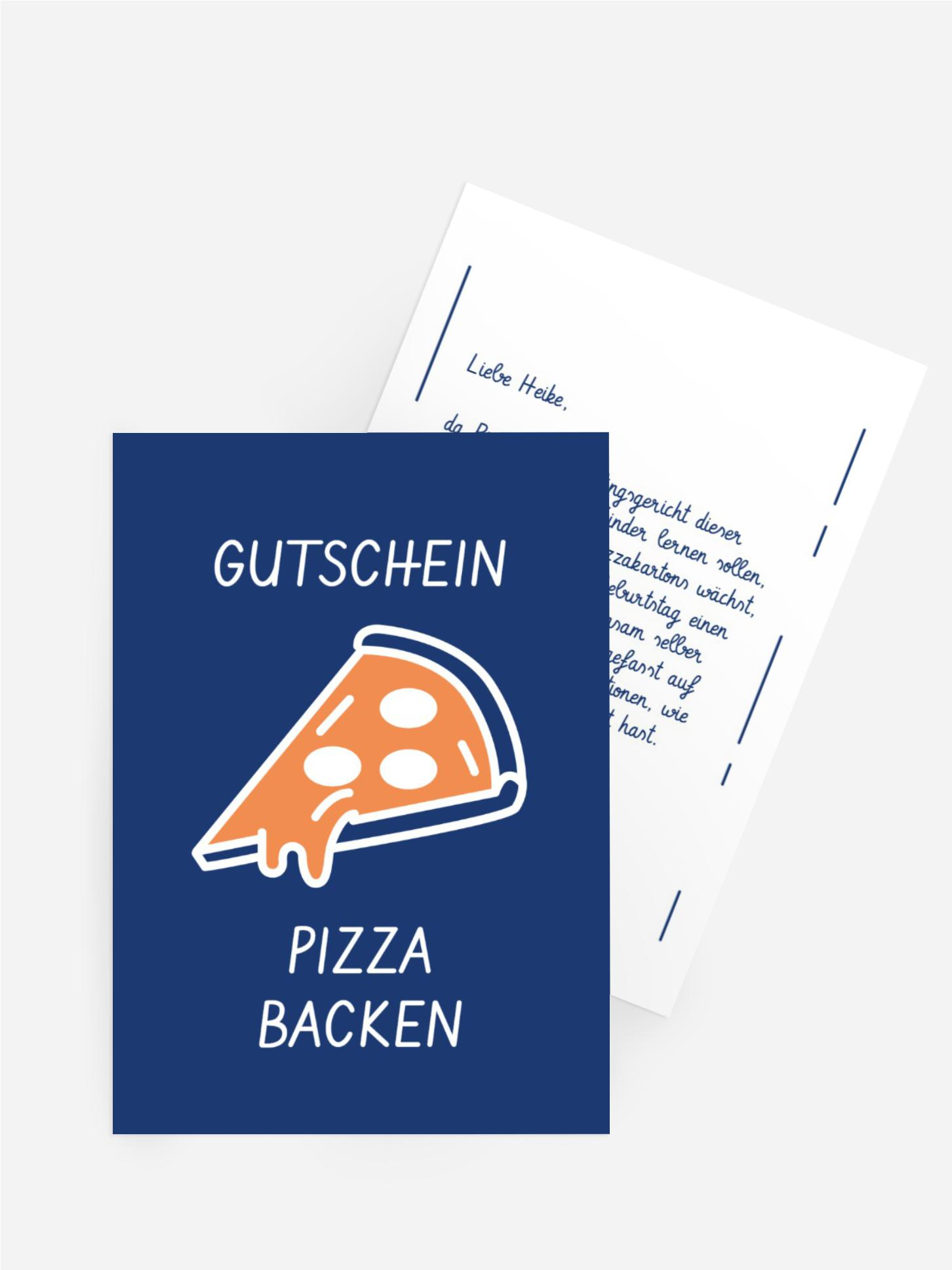 Gutschein zum Geburtstag Pizza backen