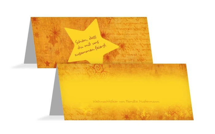 Weihnachts Tischkarte Sternengrund Weihnachts Tischkarte Sternengrund
