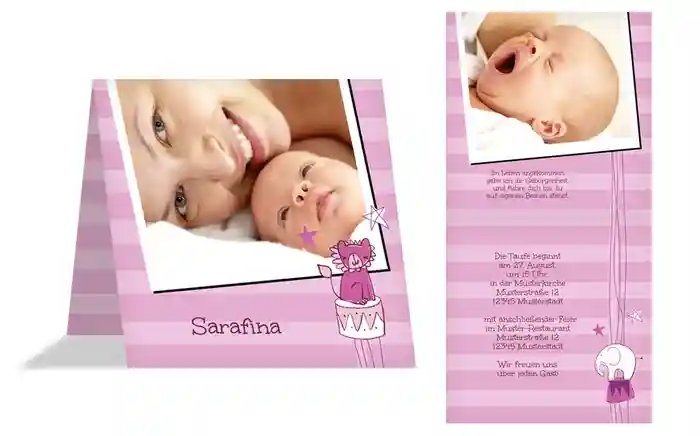 Einladungskarte Taufe Leo