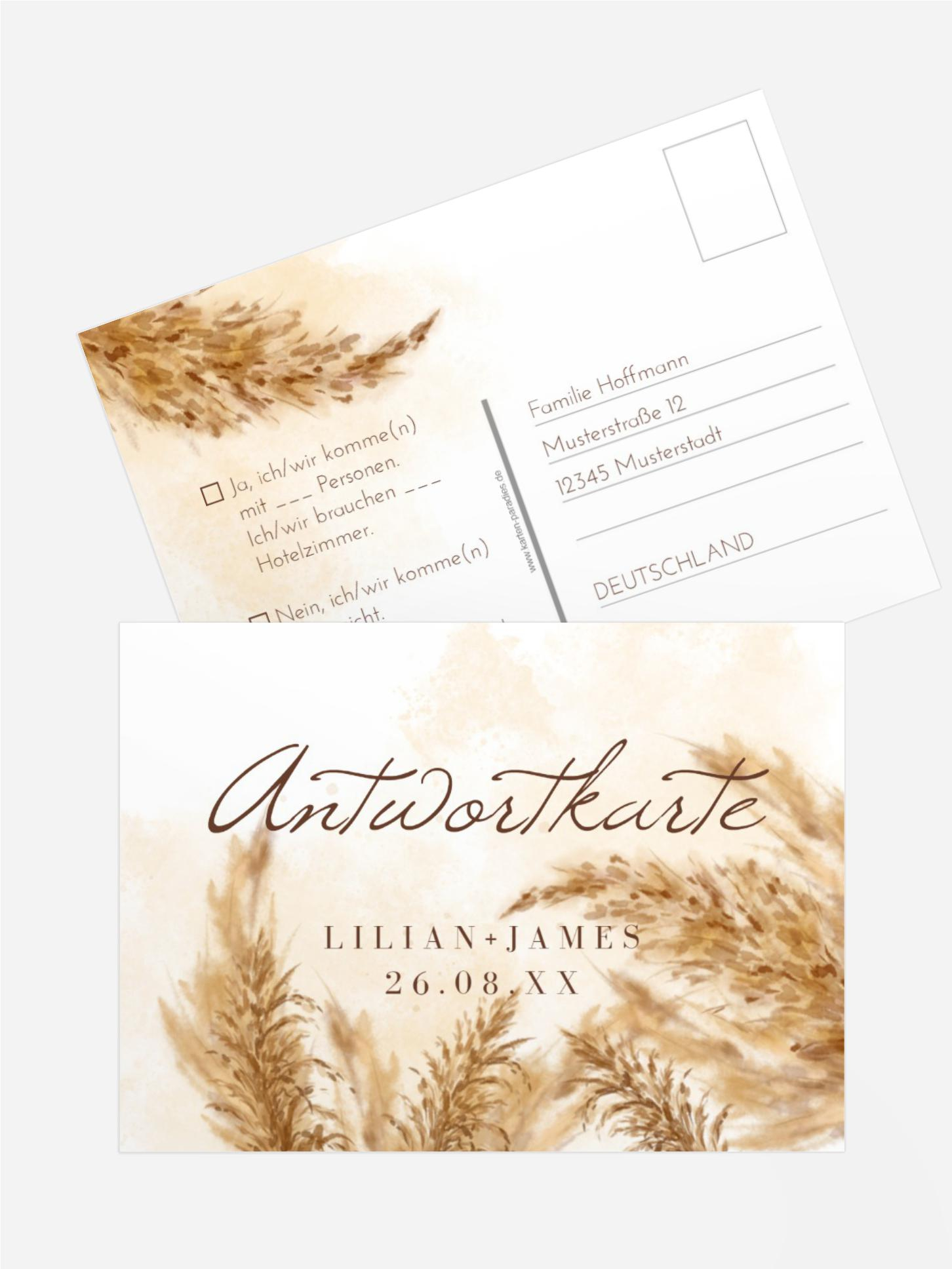 Antwortkarte Kornfeld Antwortkarte Kornfeld