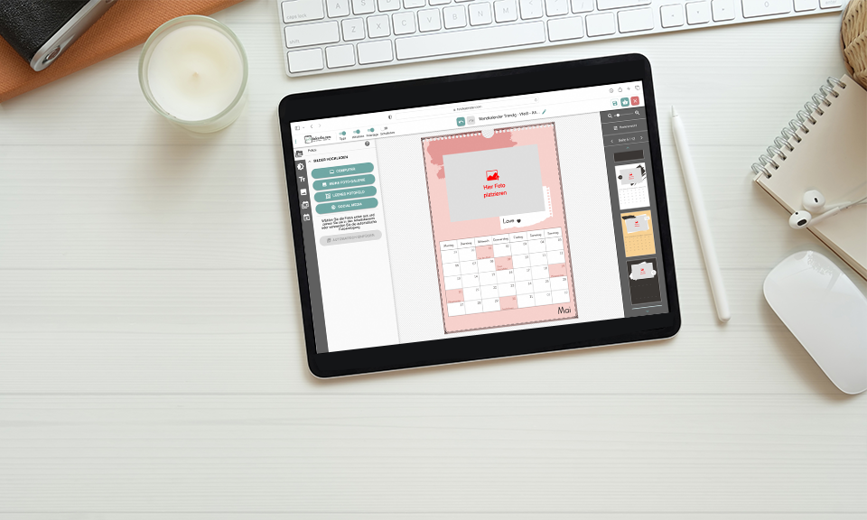 Kalender oder Monatsplaner am Tablet selbst gestalten