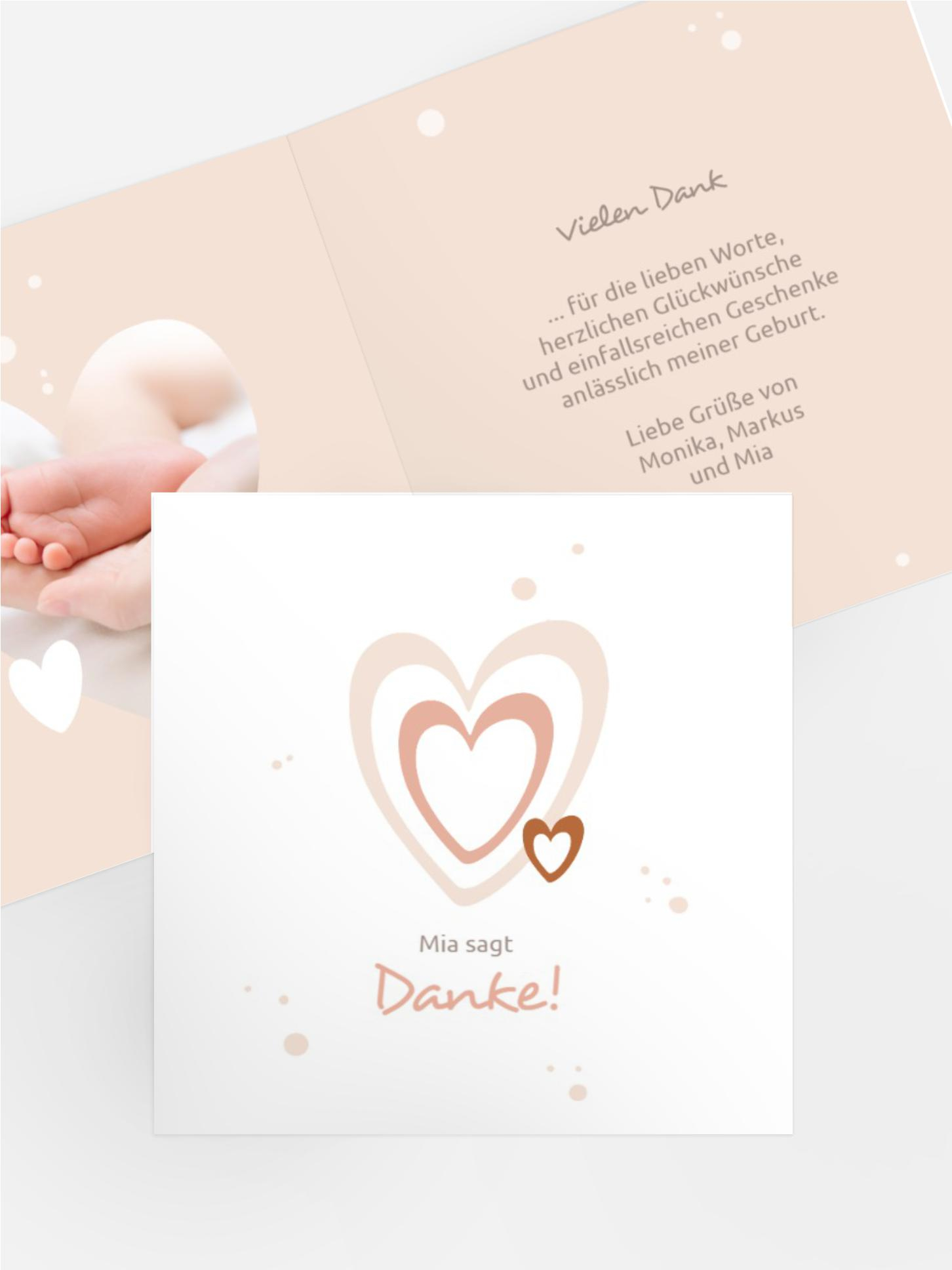 Baby Dankeskarte Regenbogenlächeln Baby Dankeskarte Regenbogenlächeln