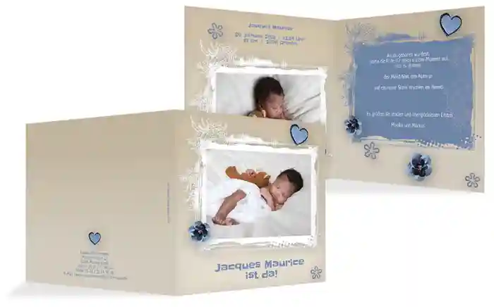 Geburtskarte zarte Blüte