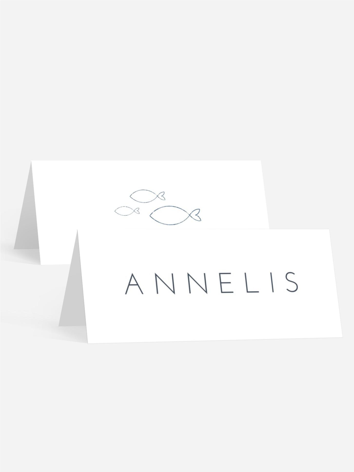 Tischkarte Taufe Foto Akzent