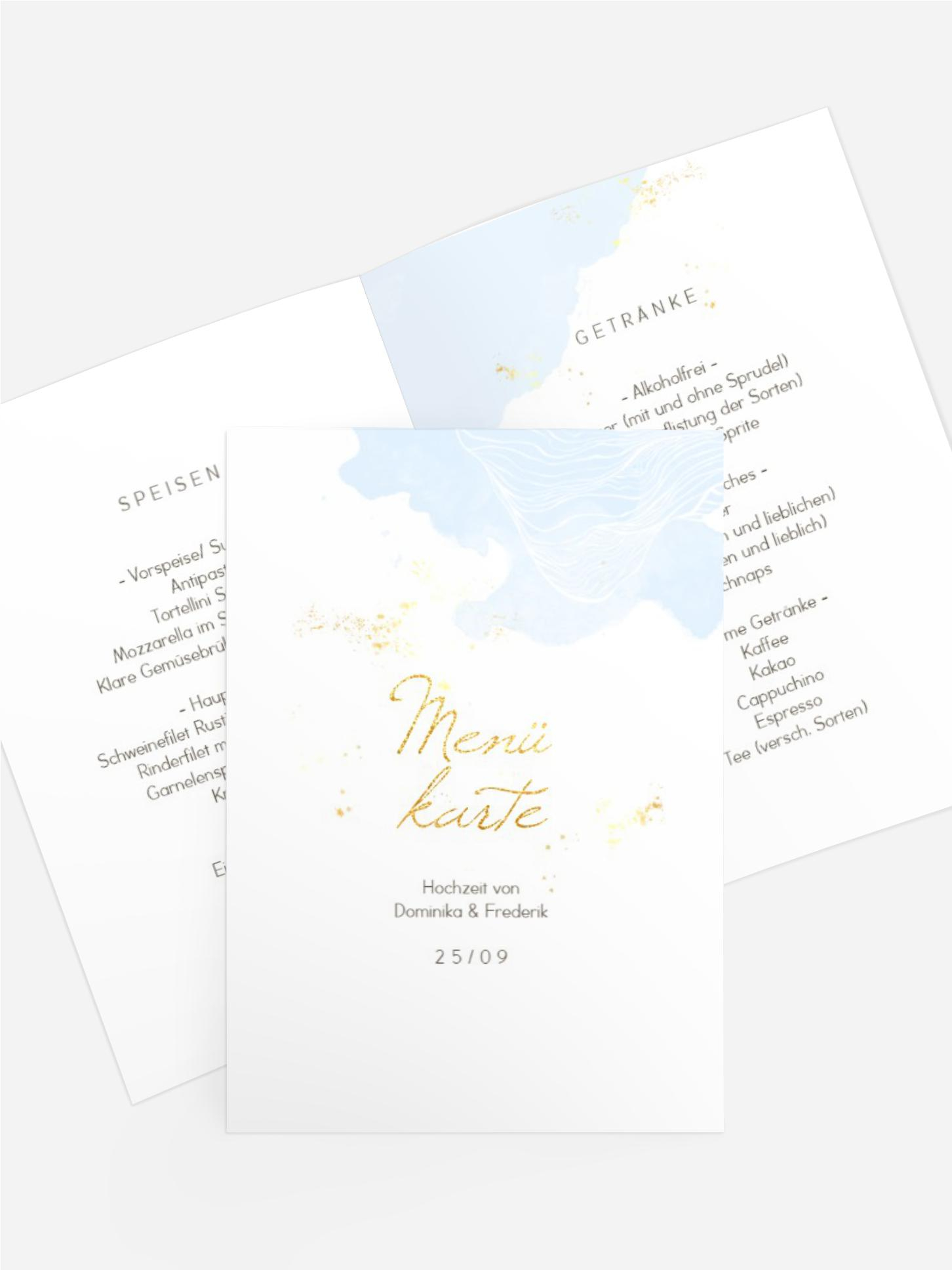 Menükarte Sommerfeeling