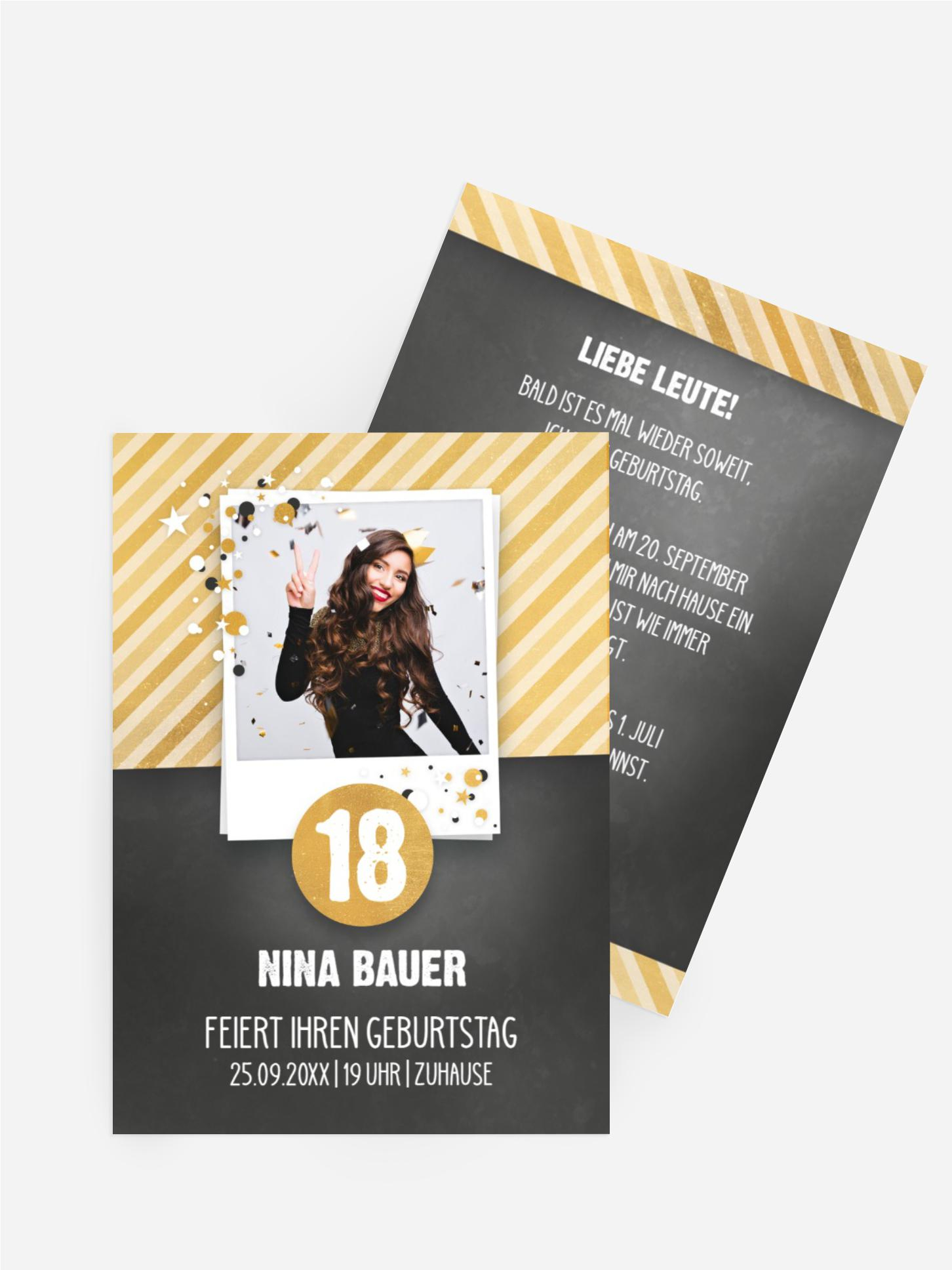 Geburtstagseinladung Konfetti 18