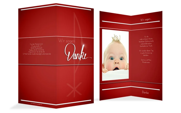 Dankeskarte zur Taufe Chi-Rho Dankeskarte zur Taufe Chi-Rho