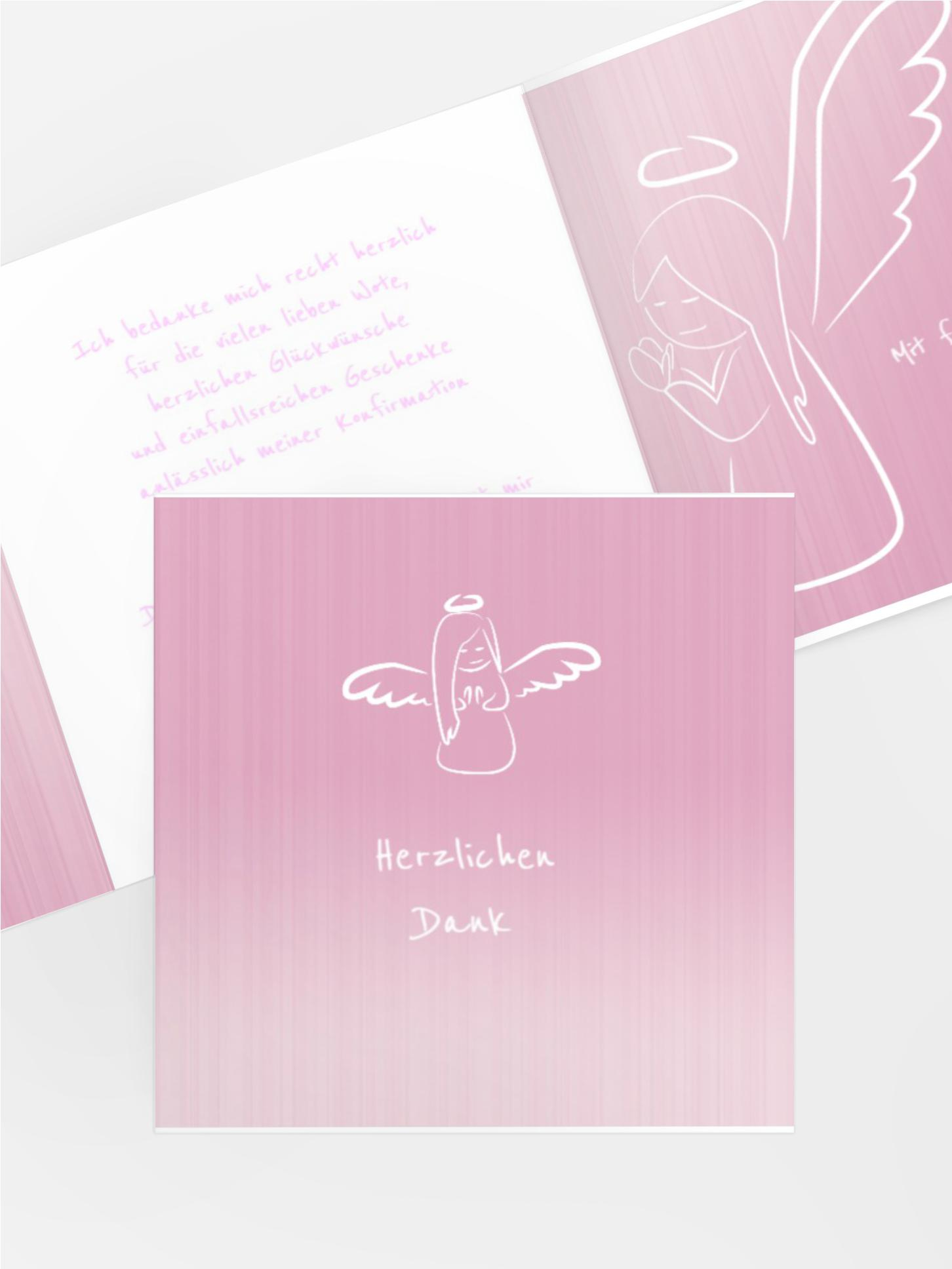Dankeskarte Konfirmation_Angel