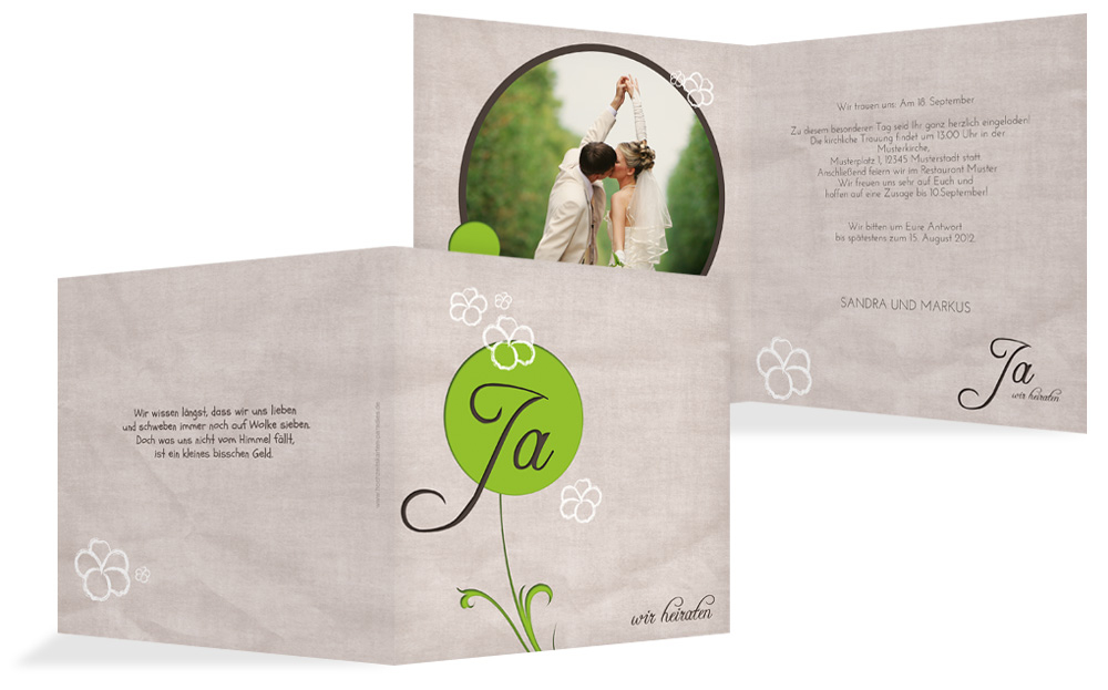 Hochzeitskarte Einladung Fantasyflower Hochzeitskarte Einladung Fantasyflower