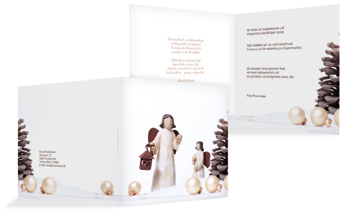 Weihnachtsgrußkarte Geschäft Weihnachtsengel