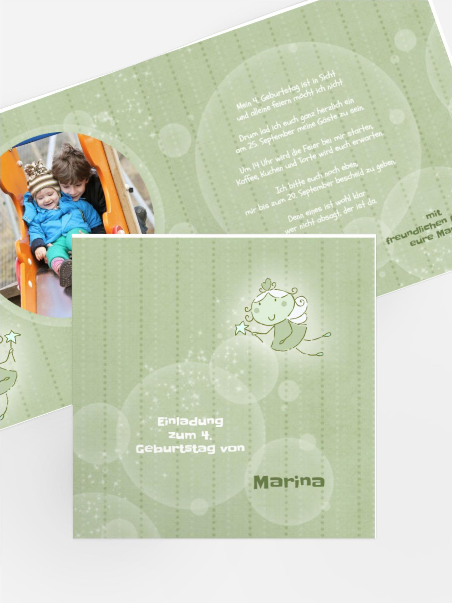 Einladungskarte magic bubbles Foto